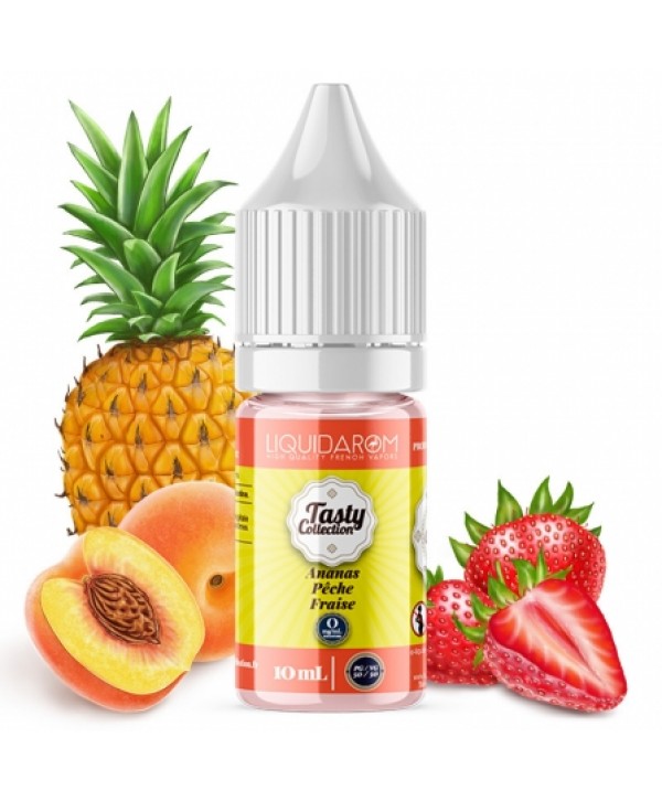 Soldes 2,95€ - E liquide Ananas Pêche Fraise Tasty Collection | Ananas Pêche Fraise pas cher