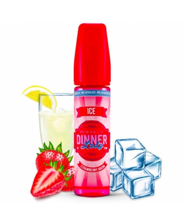 E liquide Strawberry Bikini Ice 0% Sucralose Dinner Lady 50ml