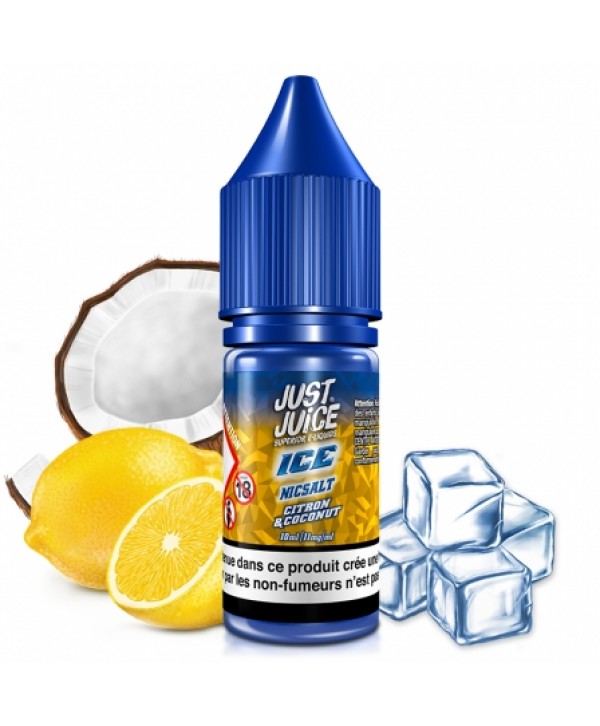 E liquide Ice Citron & Noix de coco Nic Salt Just Juice | Sel de Nicotine