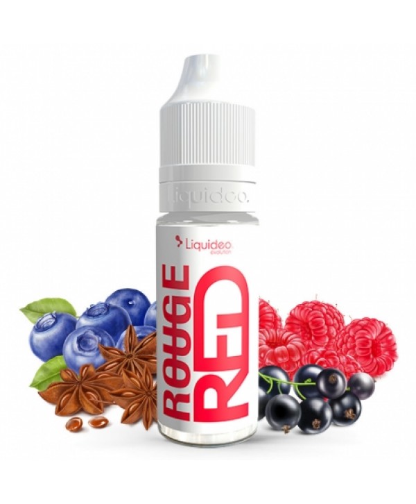 E liquide Rouge Red Liquideo | Framboise Myrtille Cassis Anis