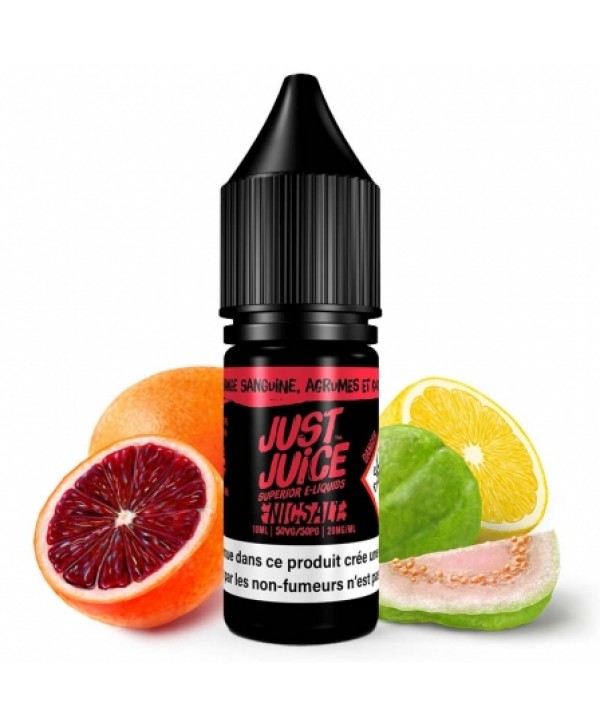 Soldes E liquide Blood Orange Citrus & Guava Nic Salt Just Juice | Sel de Nicotine