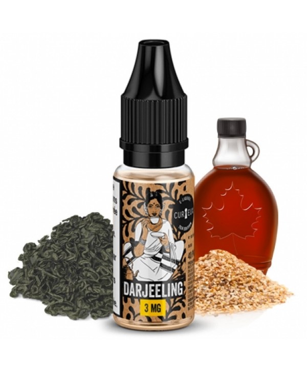 Soldes E liquide Darjeeling Tea Curieux | Thé noir Sésame Sirop d'érable