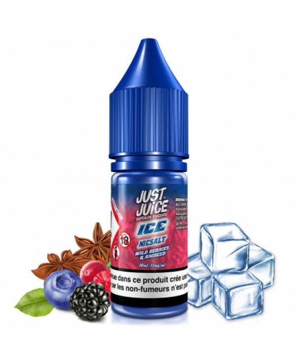 Soldes E liquide Ice Baies Sauvages & Anis Nic Salt Just Juice | Sel de Nicotine