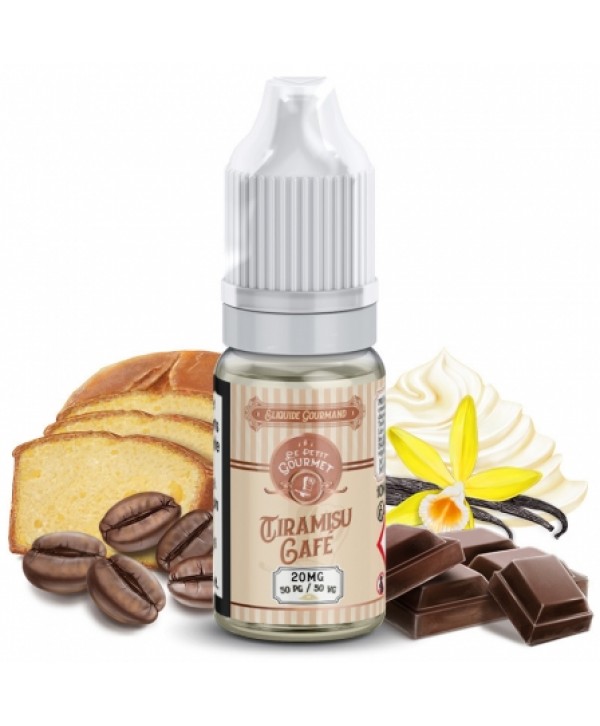 Soldes 2,45€ - E liquide Tiramisu Café Sels de nicotine Le Petit Gourmet | Sel de Nicotine pas cher