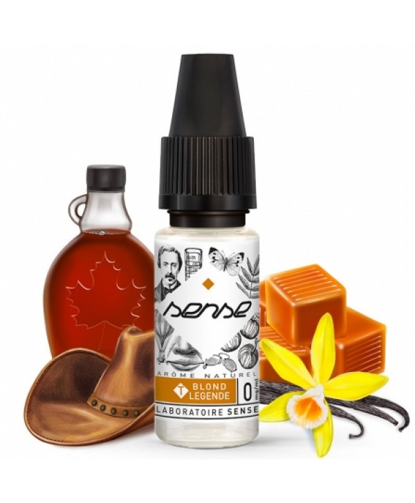 Soldes 2,95€ - E liquide Blond Légende Sense | Tabac blond Caramel Vanille Sirop d'érable pas cher