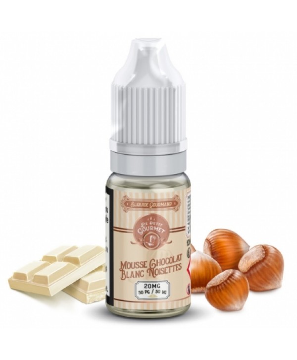 Soldes 2,45€ - E liquide Mousse Chocolat Blanc Noisettes Sels de nicotine Le Petit Gourmet | Sel de Nicotine pas cher