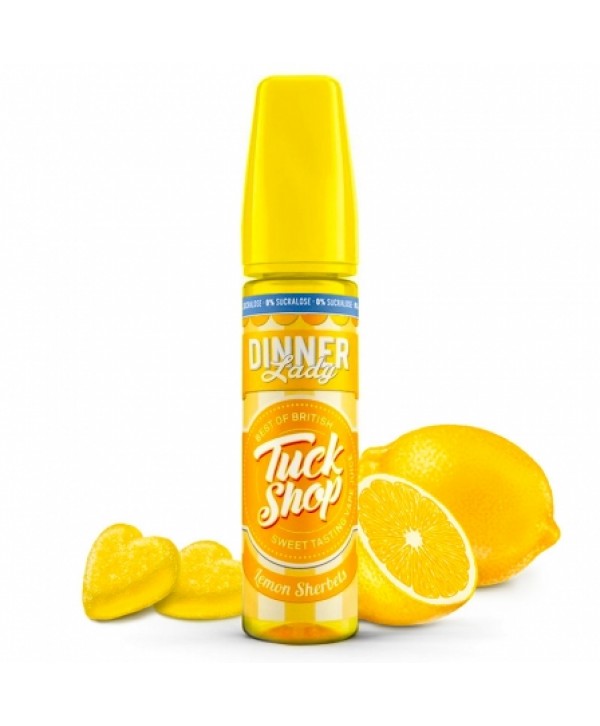 Soldes 9,95€ - E liquide Lemon Sherbets 0% Sucralose Dinner Lady 50ml pas cher