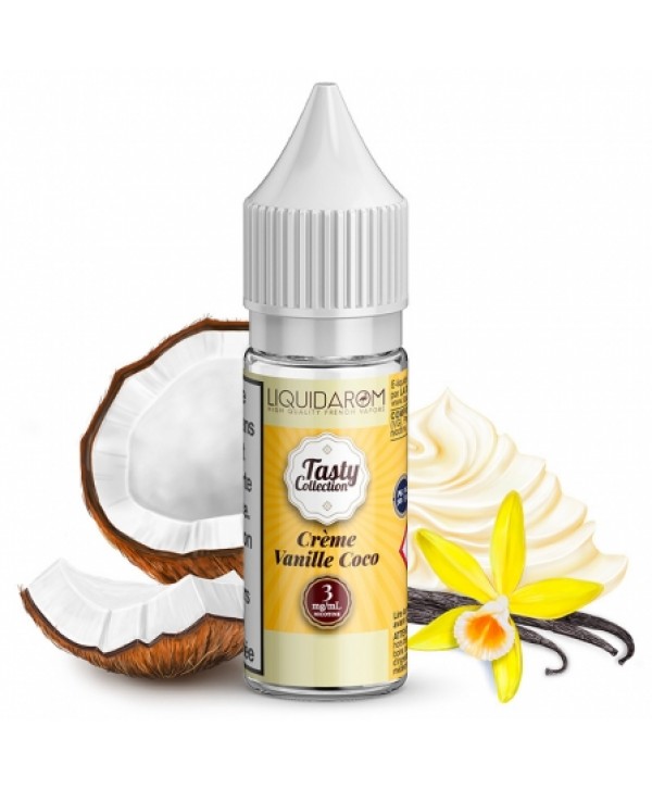 Soldes E liquide Crème Vanille Coco Tasty Collection | Crème Vanille Noix de coco