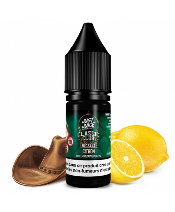 Soldes E liquide Citron Nic Salt Classic Club | Sel de Nicotine