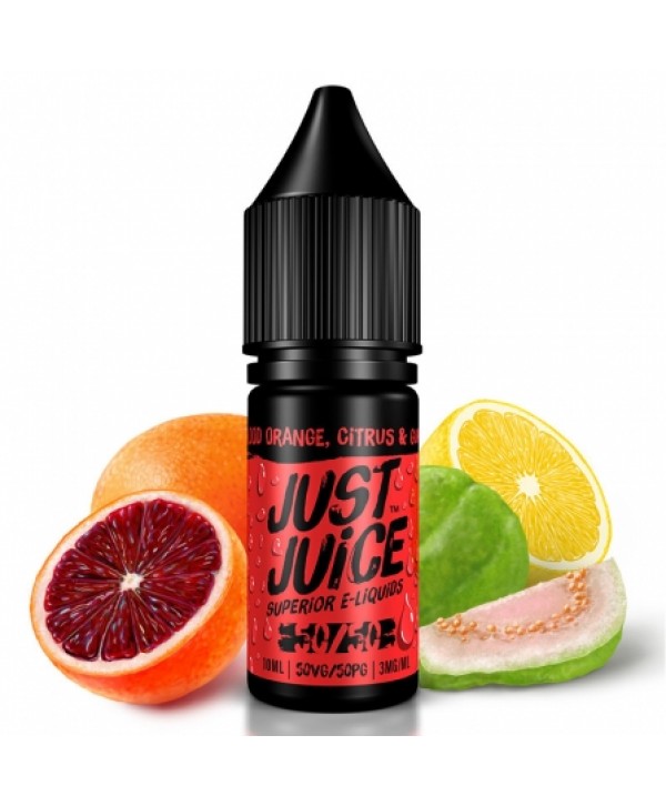 Soldes 2,45€ - E liquide Blood Orange Citrus & Guava Just Juice | Orange Sanguine Agrumes Goyave pas cher