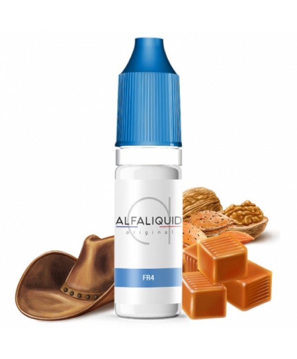 Soldes 2,95€ - E liquide FR4 Alfaliquid | Tabac blond Fruits à coques Caramel pas cher