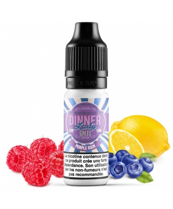 Soldes 3,25€ - E liquide Purple Rain Salt Nic Dinner Lady | Sel de Nicotine pas cher