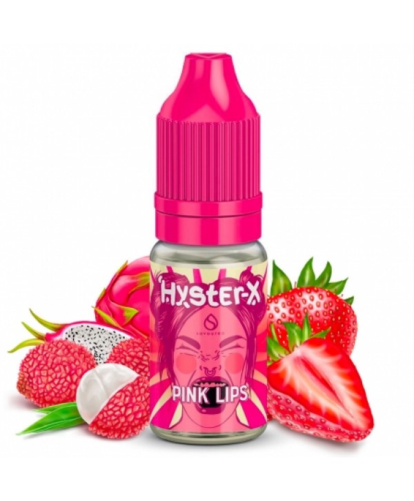 Soldes 2,95€ - E liquide Pink Lips Hyster-X | Fraise Fruits du dragon Litchi pas cher