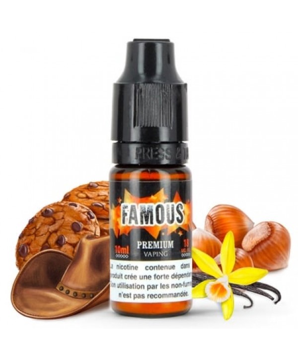 Soldes E liquide Famous eLiquid France | Tabac blond Cookie Vanille Fruits à coque